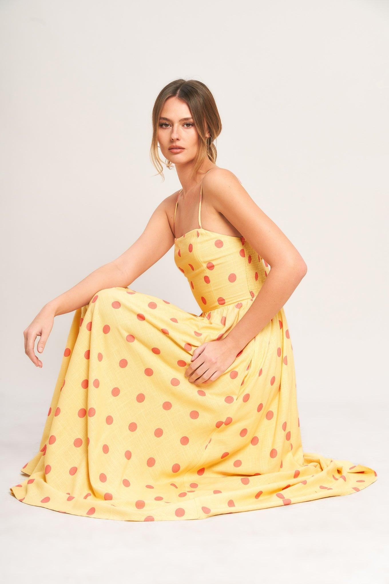light orange midi dress Glamorweb on LTK