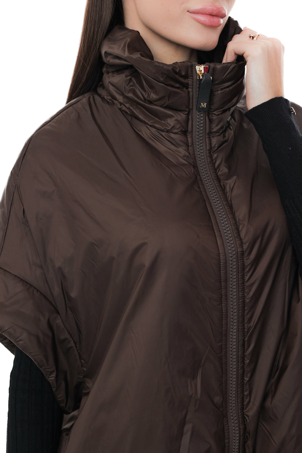 Emery Relaxed Fit Vest in Chocolate