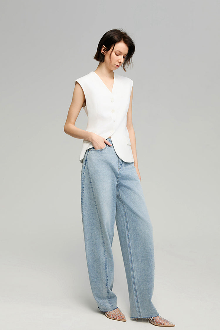 RELAXED BARREL LEG JEANS