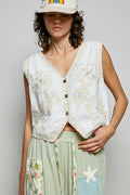 POL Opal embroidered Vest top