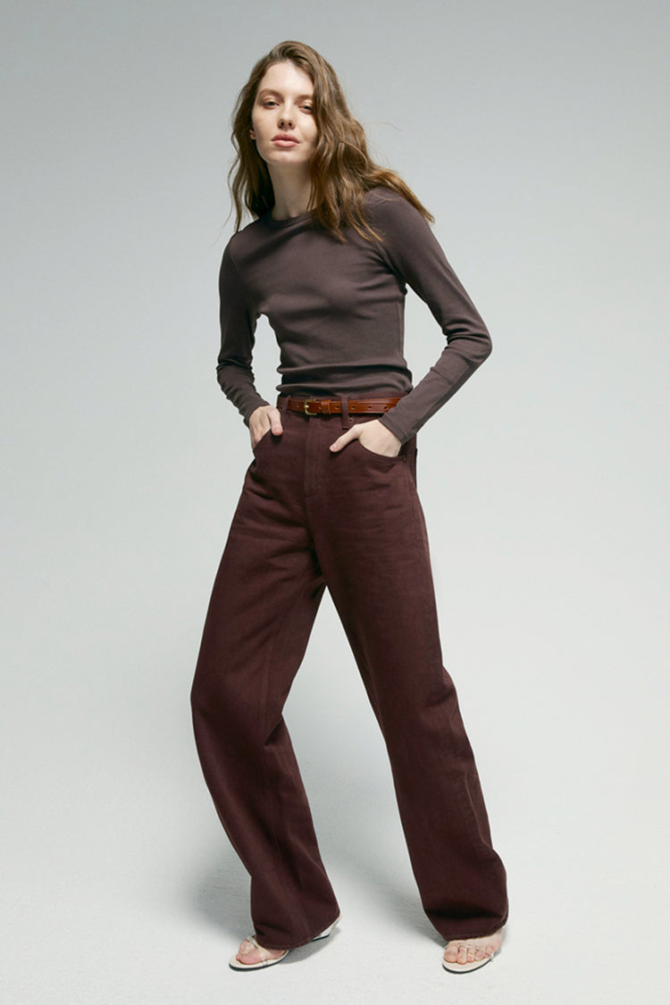 RELAXED WIDE-LEG CURVE JEANS