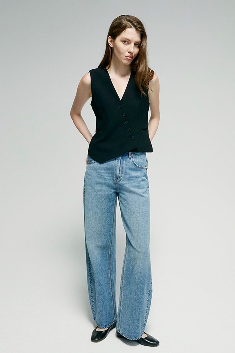 RELAXED WIDE-LEG CURVE JEANS