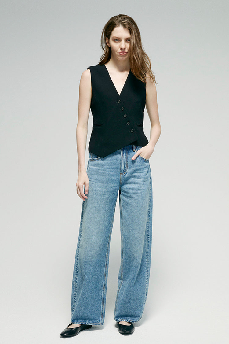 RELAXED WIDE-LEG CURVE JEANS