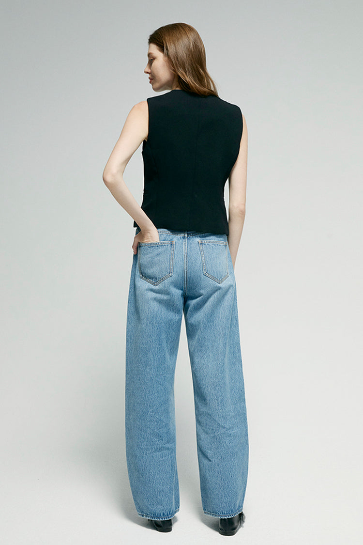 RELAXED WIDE-LEG CURVE JEANS