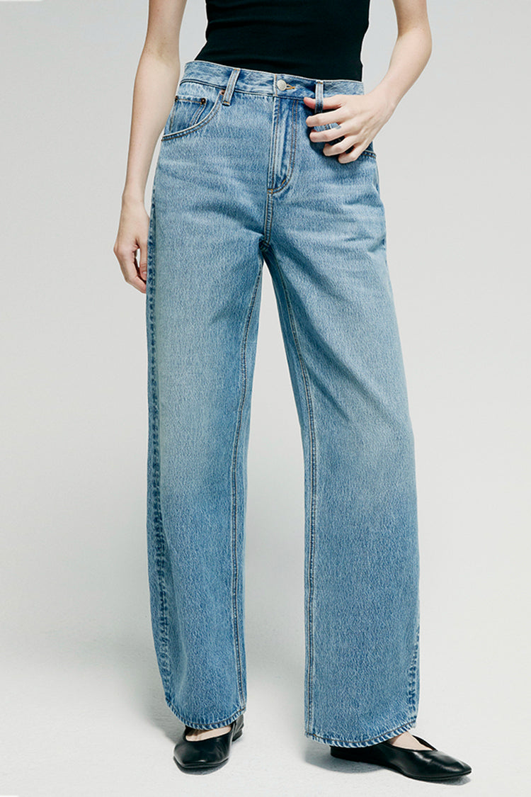 RELAXED WIDE-LEG CURVE JEANS