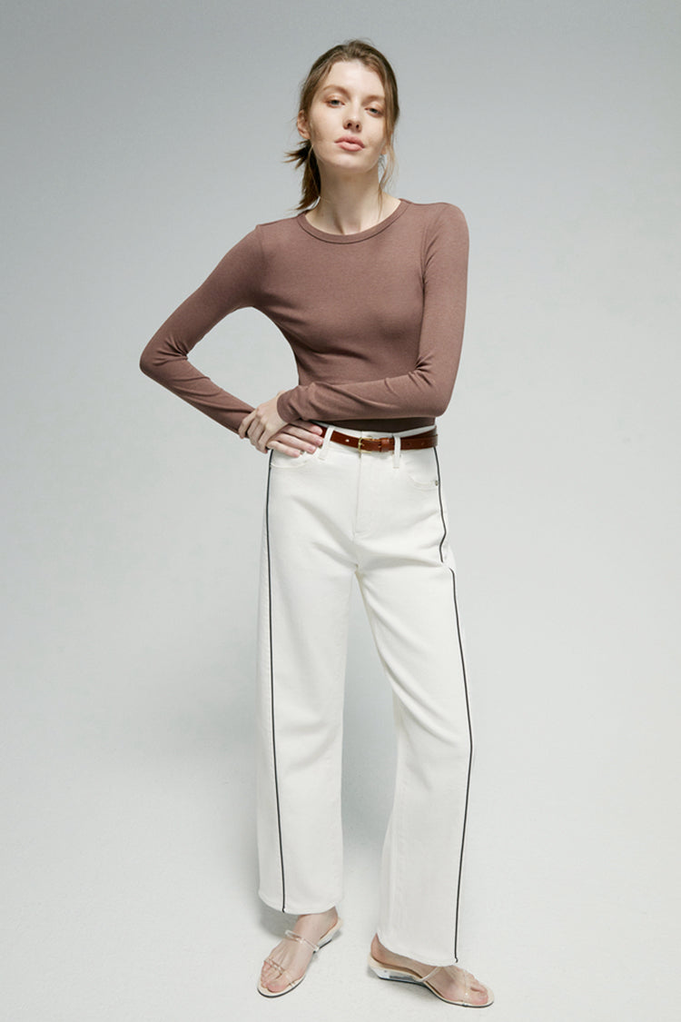 CRUSH CURVE BARREL ANKLE JEANS