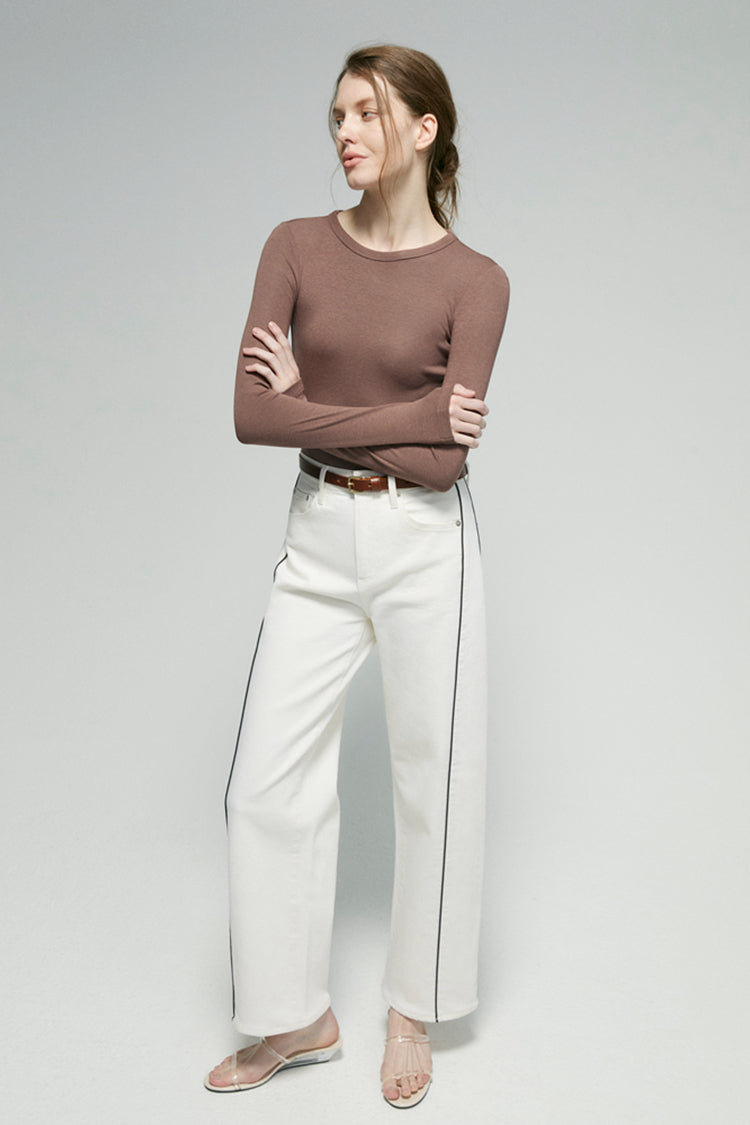 CRUSH CURVE BARREL ANKLE JEANS