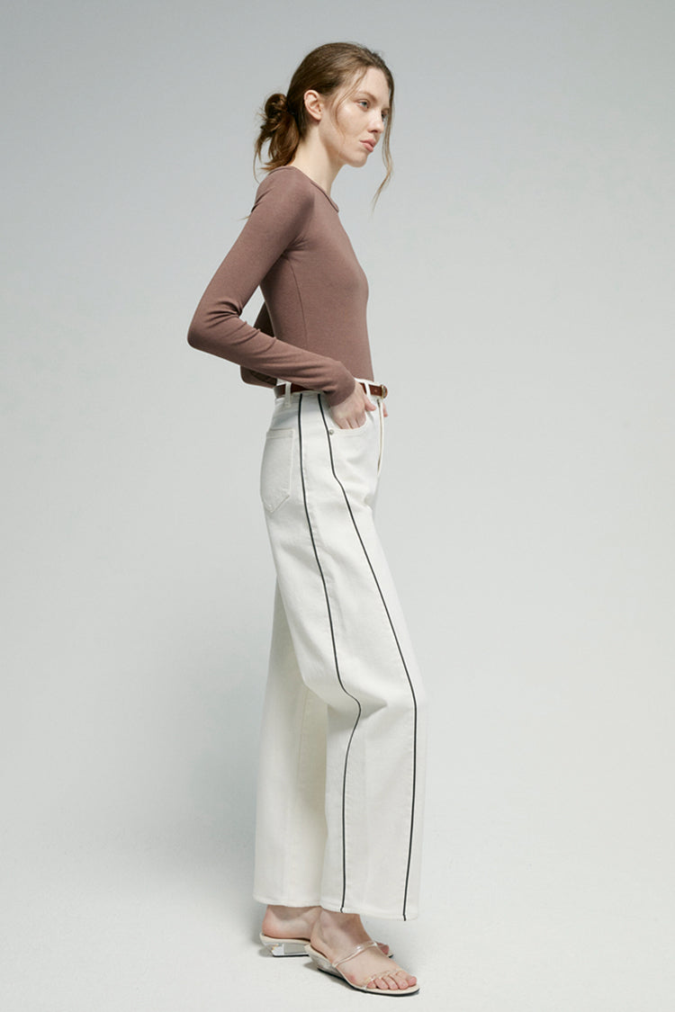 CRUSH CURVE BARREL ANKLE JEANS