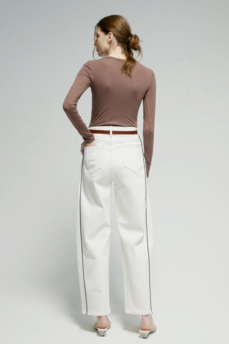 CRUSH CURVE BARREL ANKLE JEANS