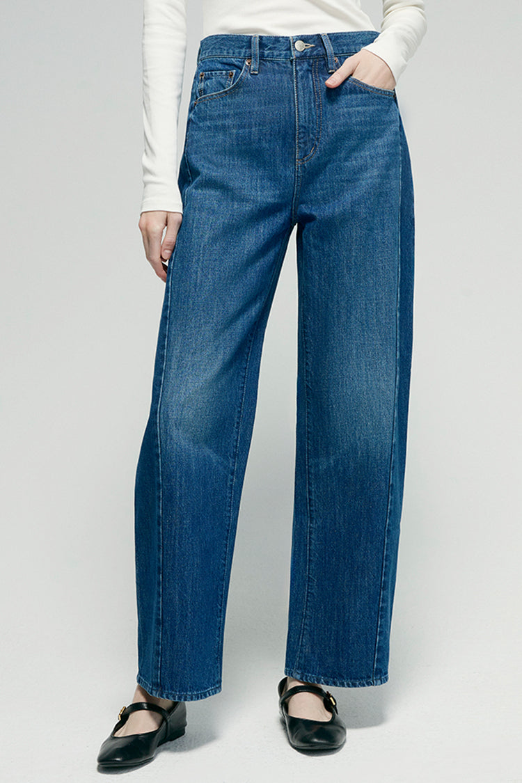 CRUSH CURVE BARREL ANKLE JEANS