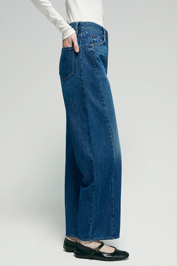 CRUSH CURVE BARREL ANKLE JEANS