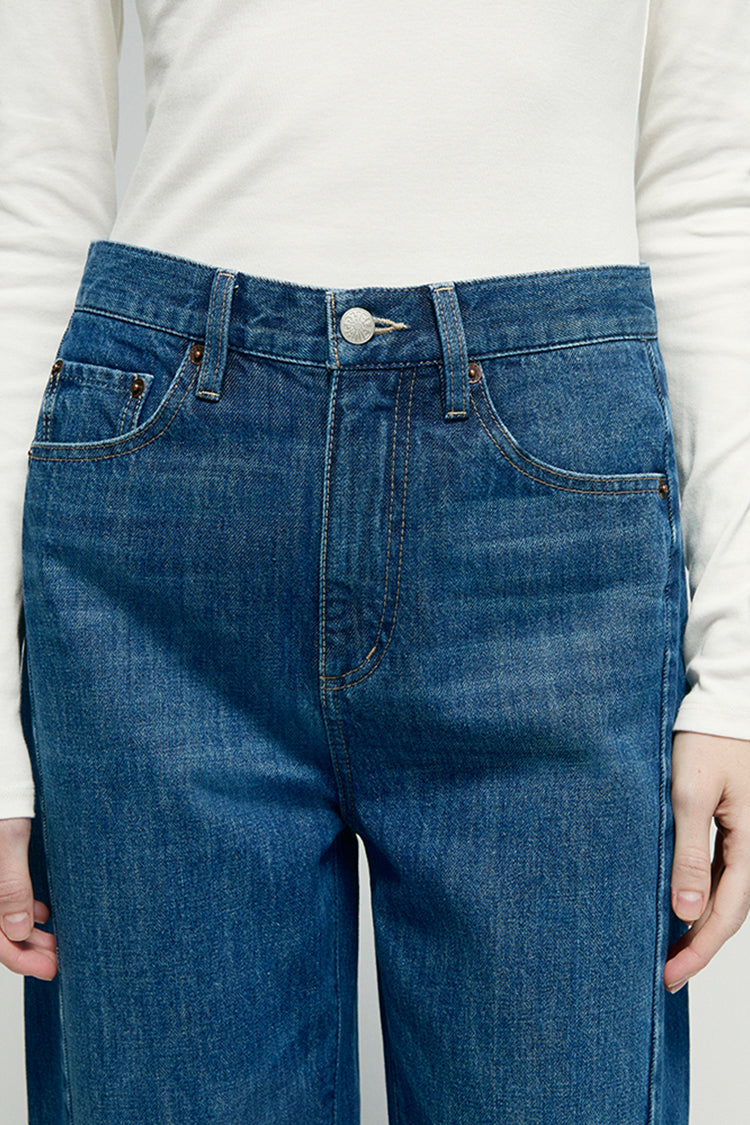 CRUSH CURVE BARREL ANKLE JEANS