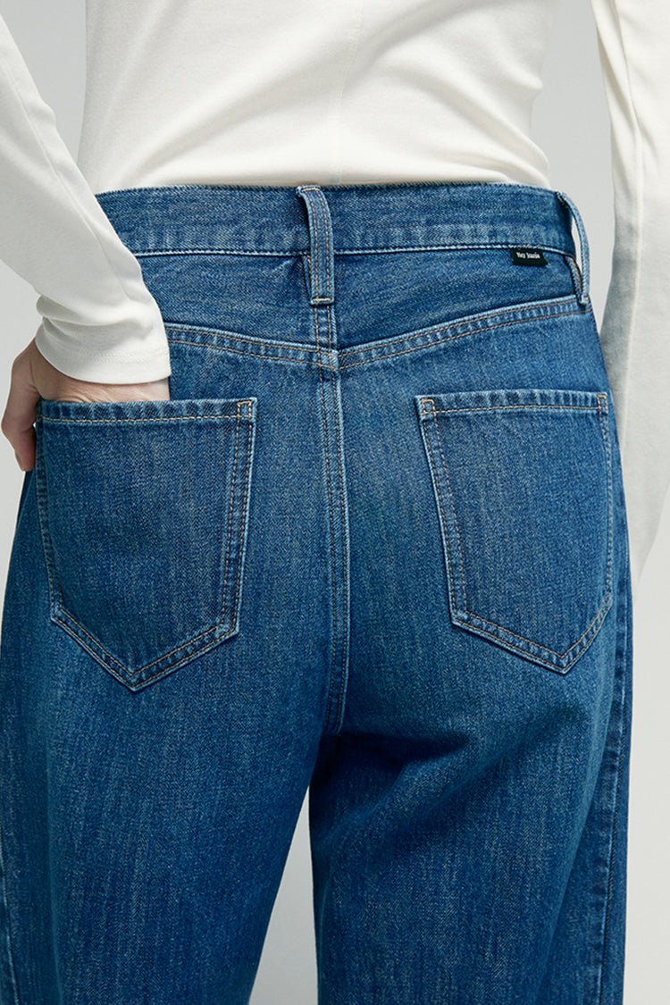 CRUSH CURVE BARREL ANKLE JEANS