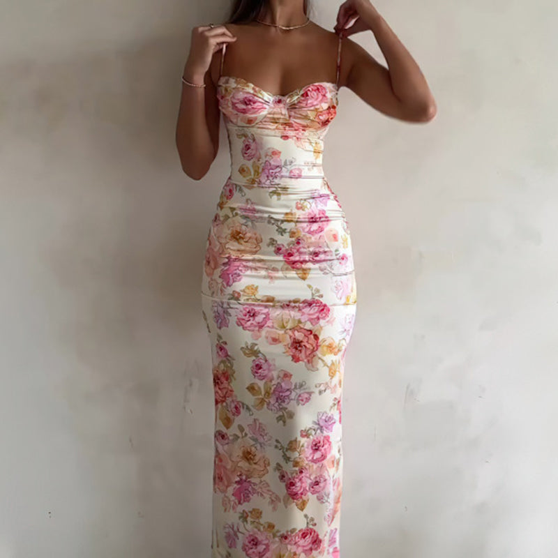 Women’s Floral Bodycon Maxi Dress