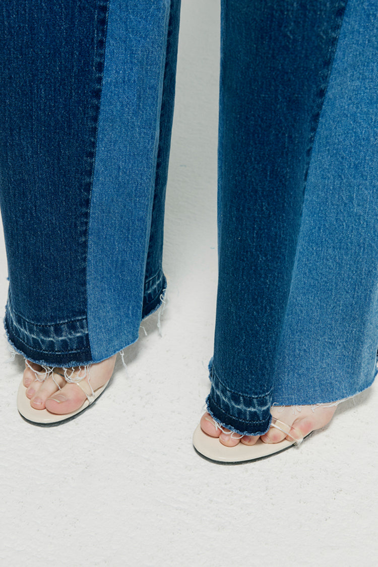 Shadow Split Wide leg Jeans HJ056