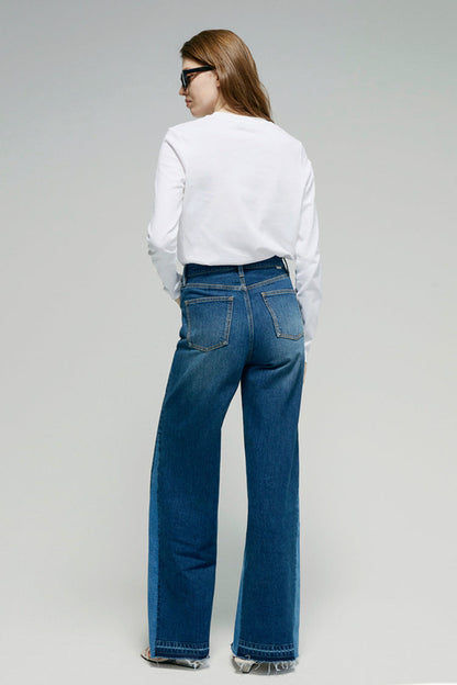 Shadow Split Wide leg Jeans HJ056