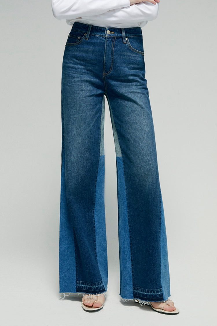 Shadow Split Wide leg Jeans HJ056