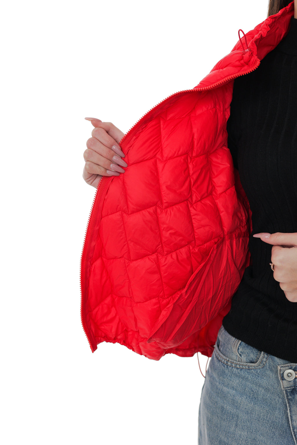 LIGHT QUILTED JACKET IN RED