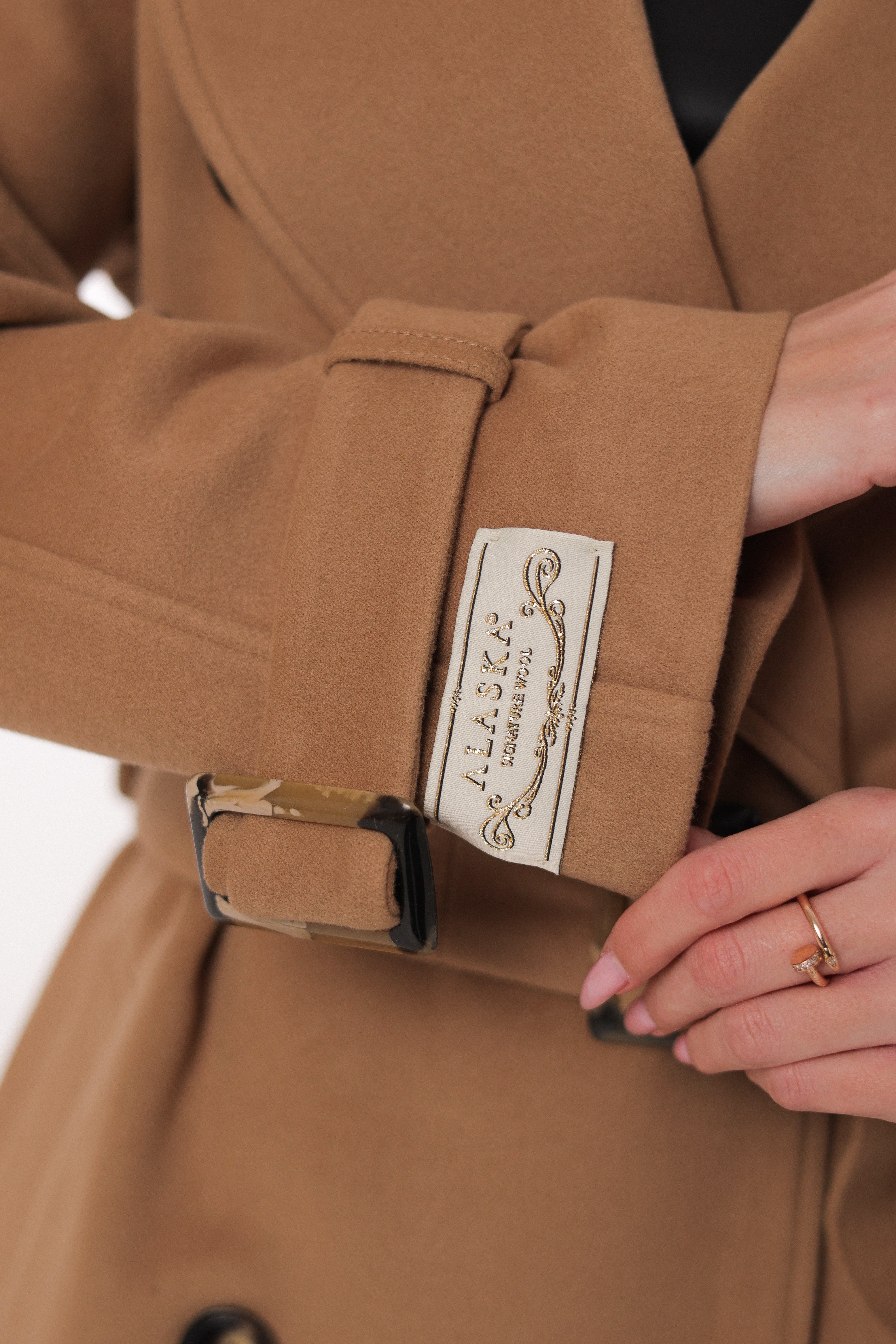 Madeline Cashmere Wool Blend Overcoat in Camel