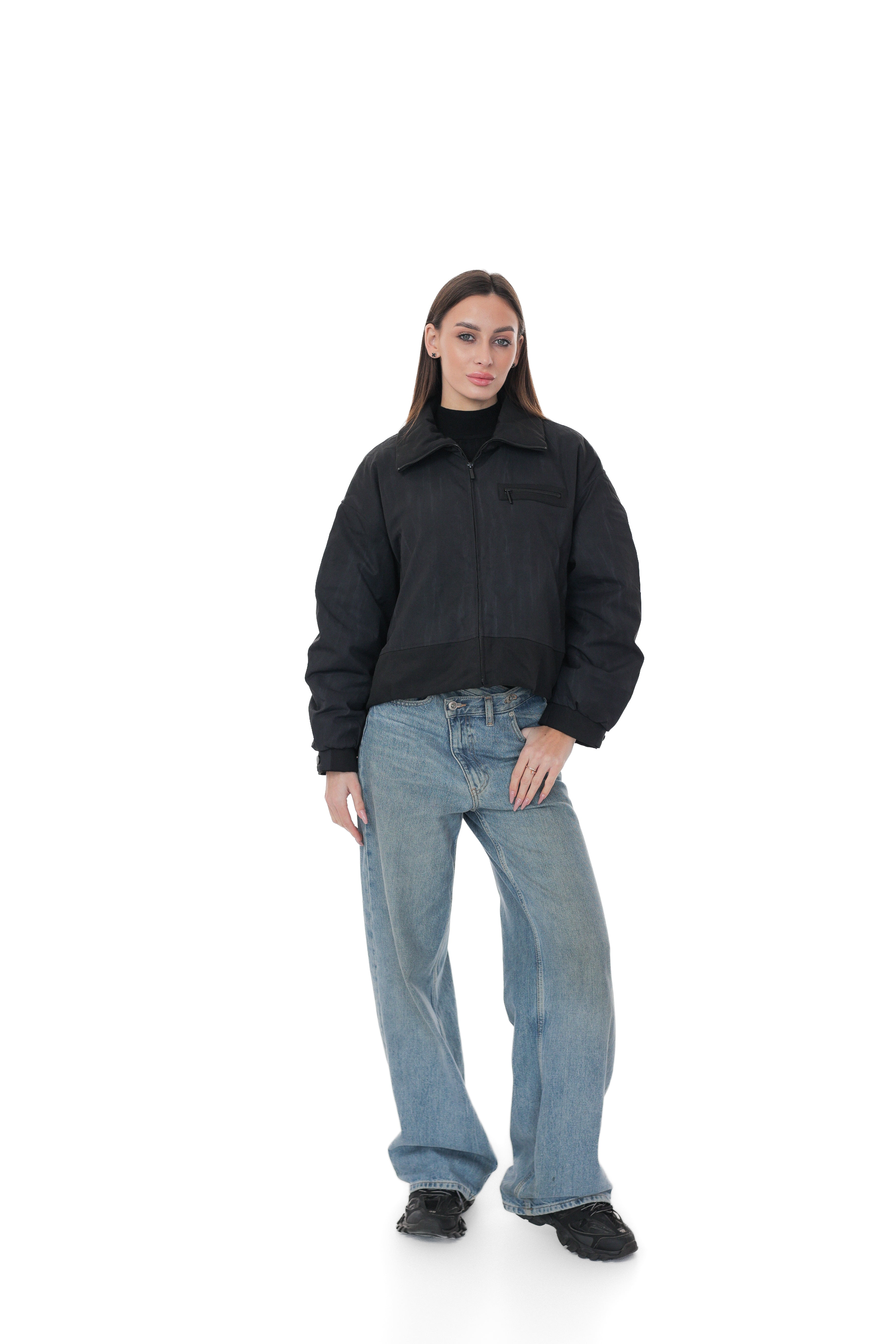 LIGHT TRANSITIONAL JACKET IN DARK GREY BLUE