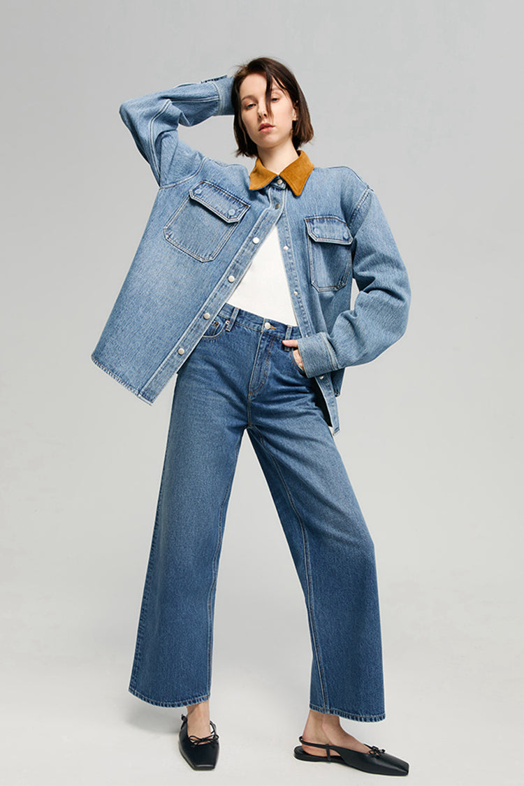 THE CITYER CROP WIDE JEANS