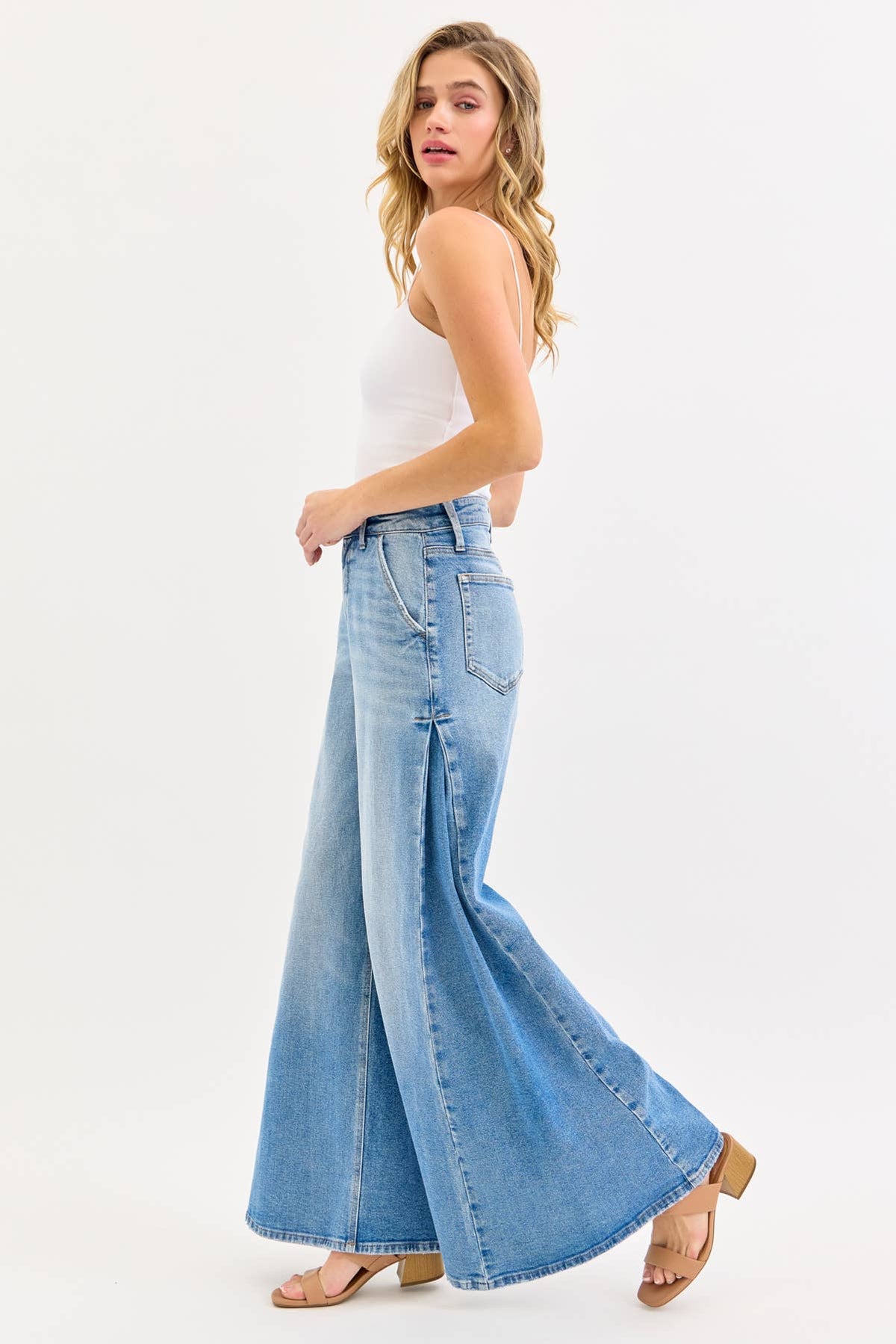 Cello High Rise Super Wide Leg jeans
