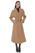 Cambridge Comfort Classic Wraparound Wool Blend Overcoat in Light Camel