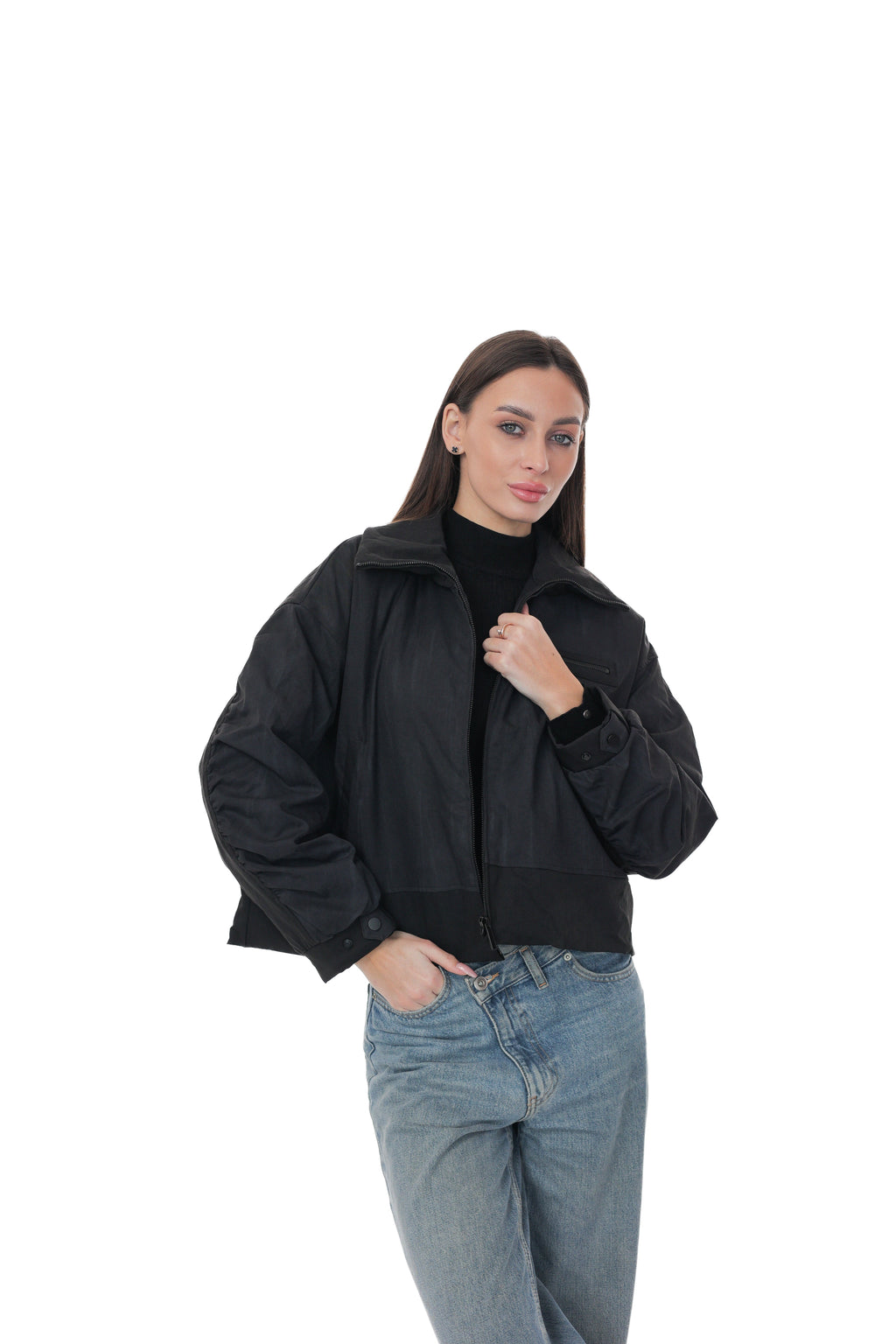 LIGHT TRANSITIONAL JACKET IN DARK GREY BLUE