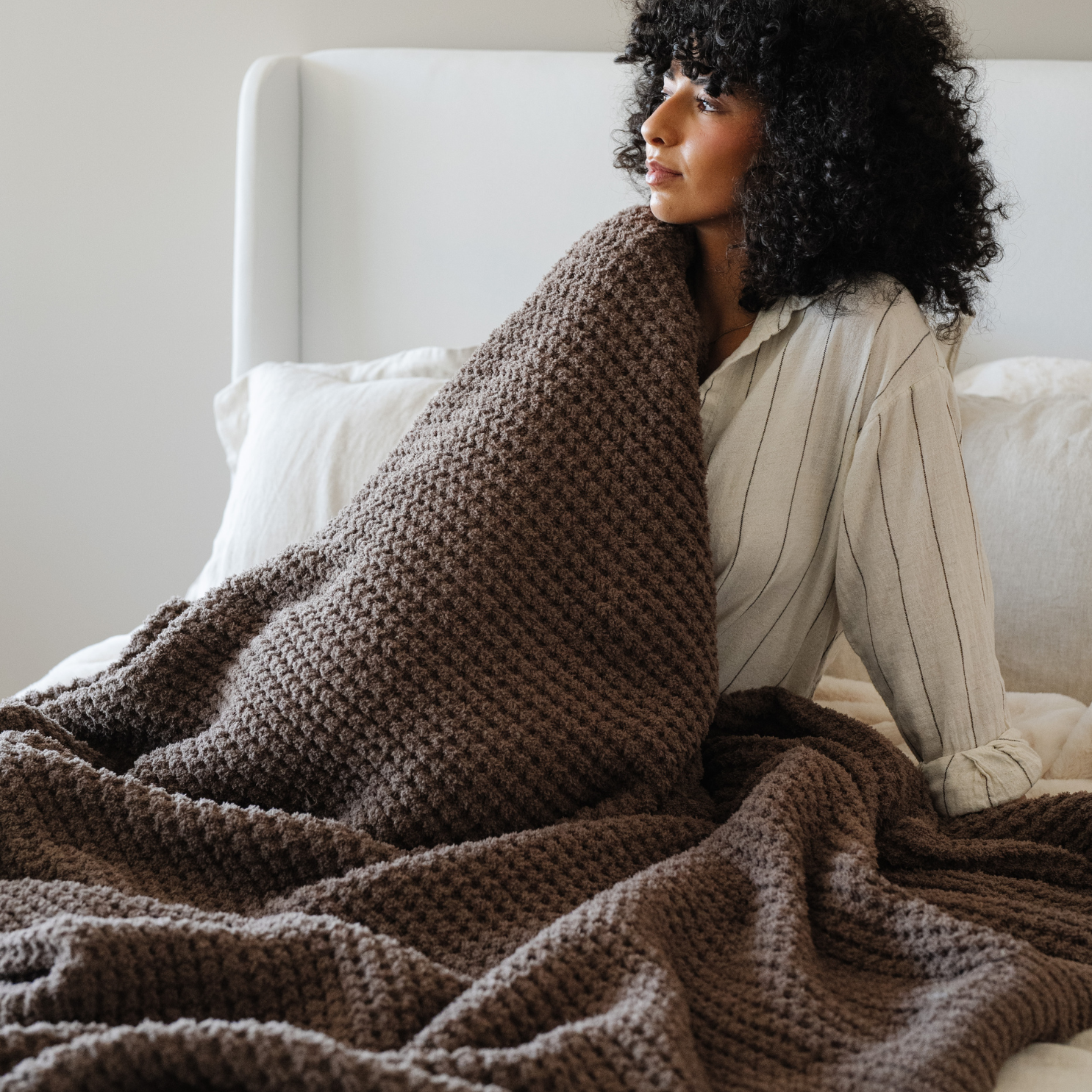 WAFFLE KNIT XL THROW BLANKETS