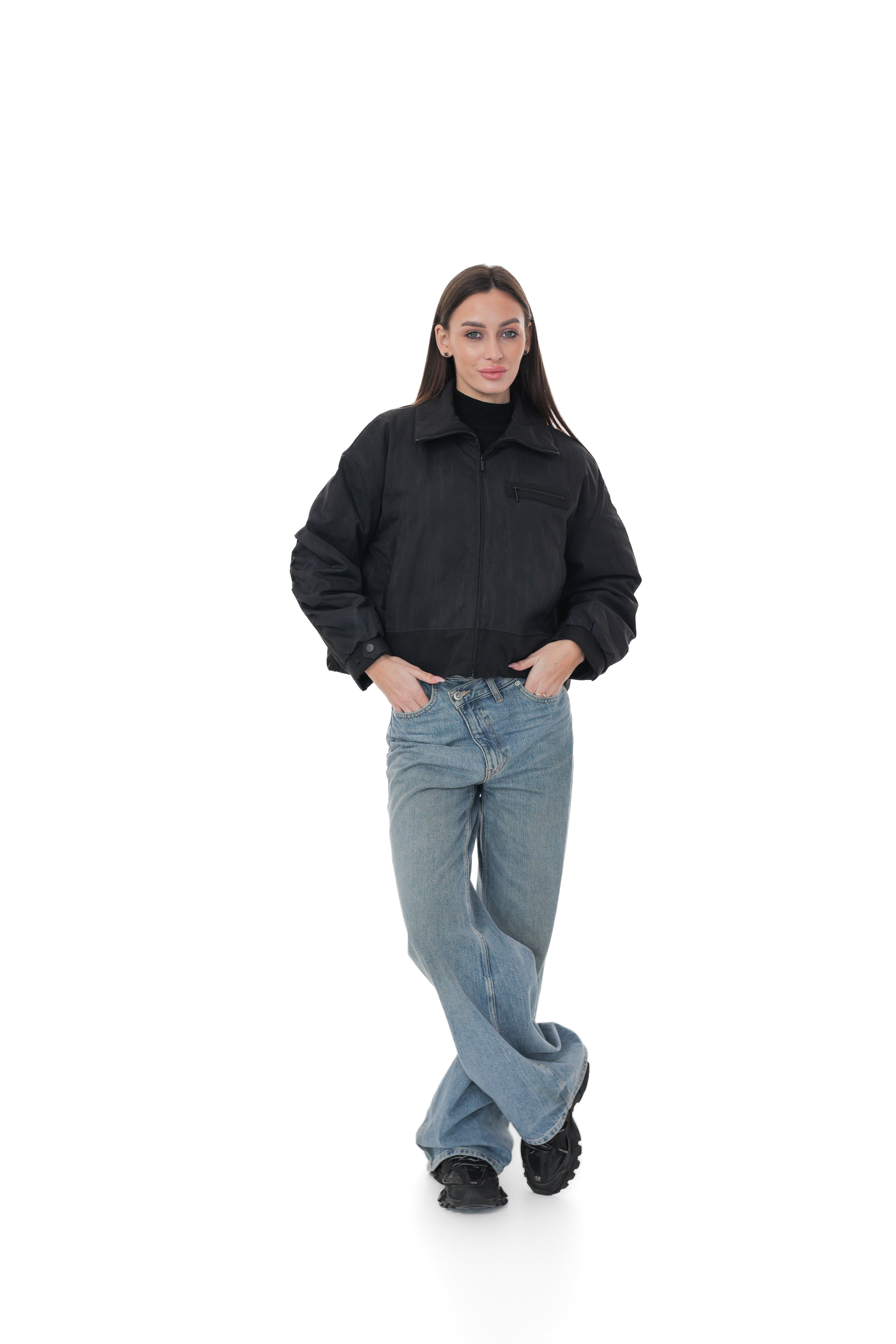 LIGHT TRANSITIONAL JACKET IN DARK GREY BLUE