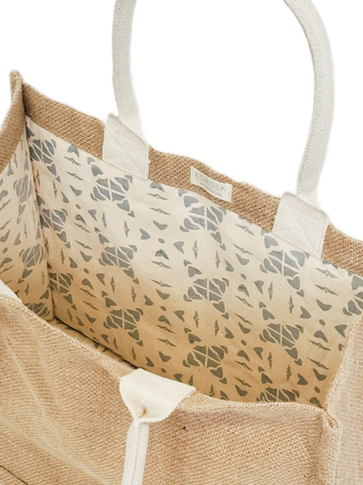 Jute Canvas Gift Bag With Pompom (M)