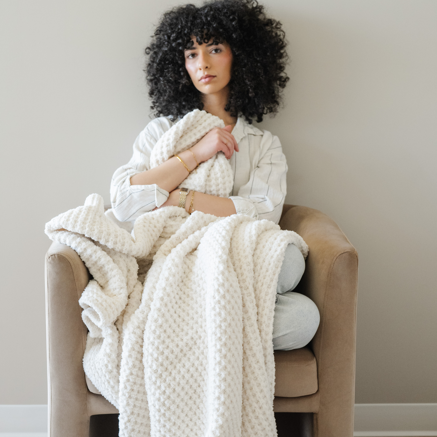 WAFFLE KNIT XL THROW BLANKETS