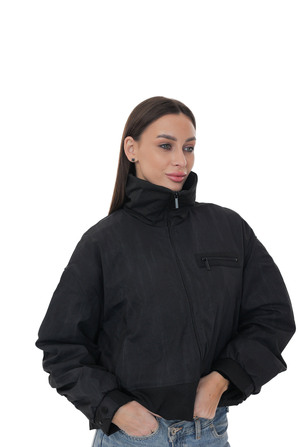 LIGHT TRANSITIONAL JACKET IN DARK GREY BLUE