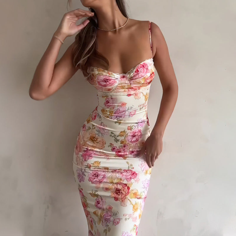 Women’s Floral Bodycon Maxi Dress