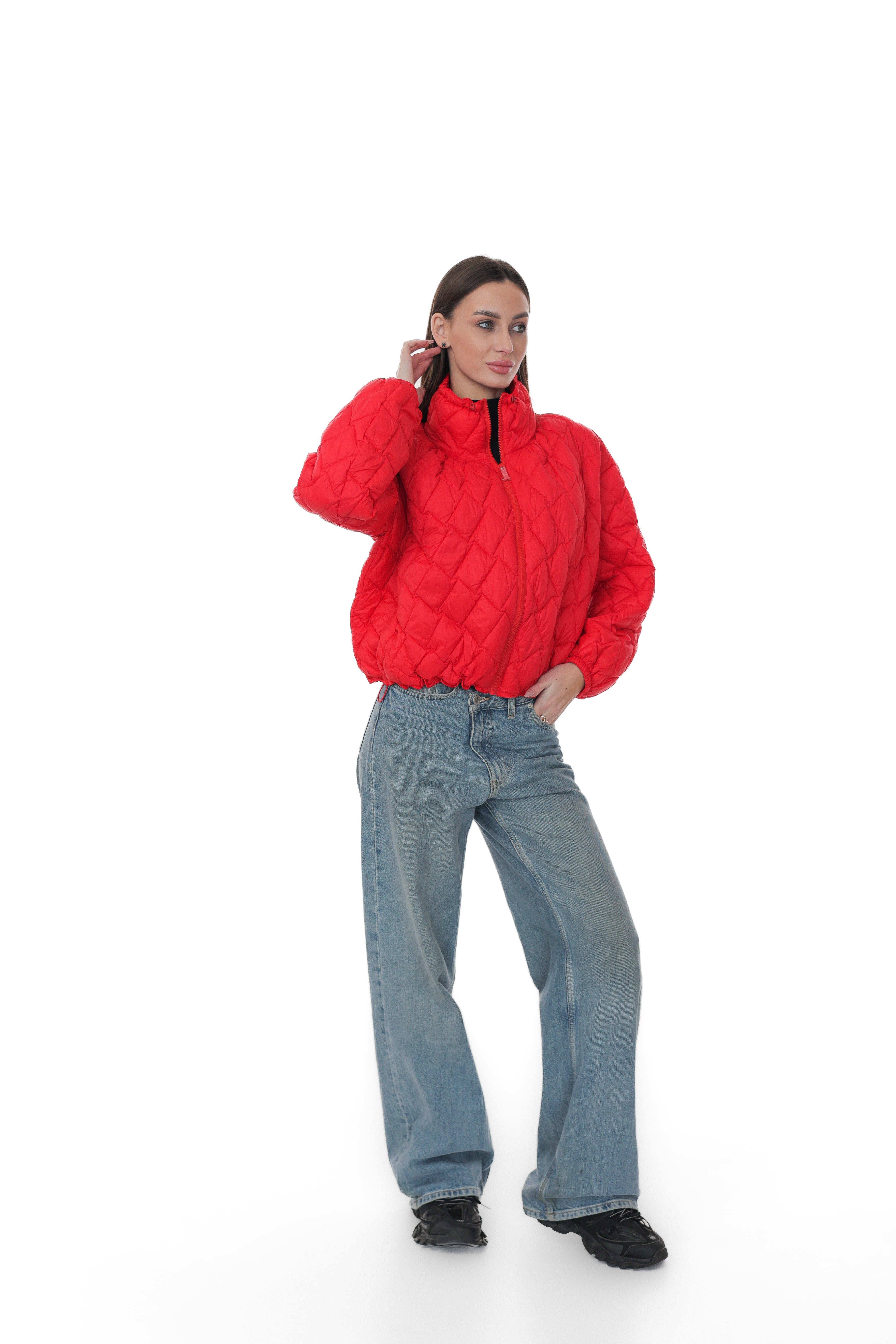 LIGHT QUILTED JACKET IN RED