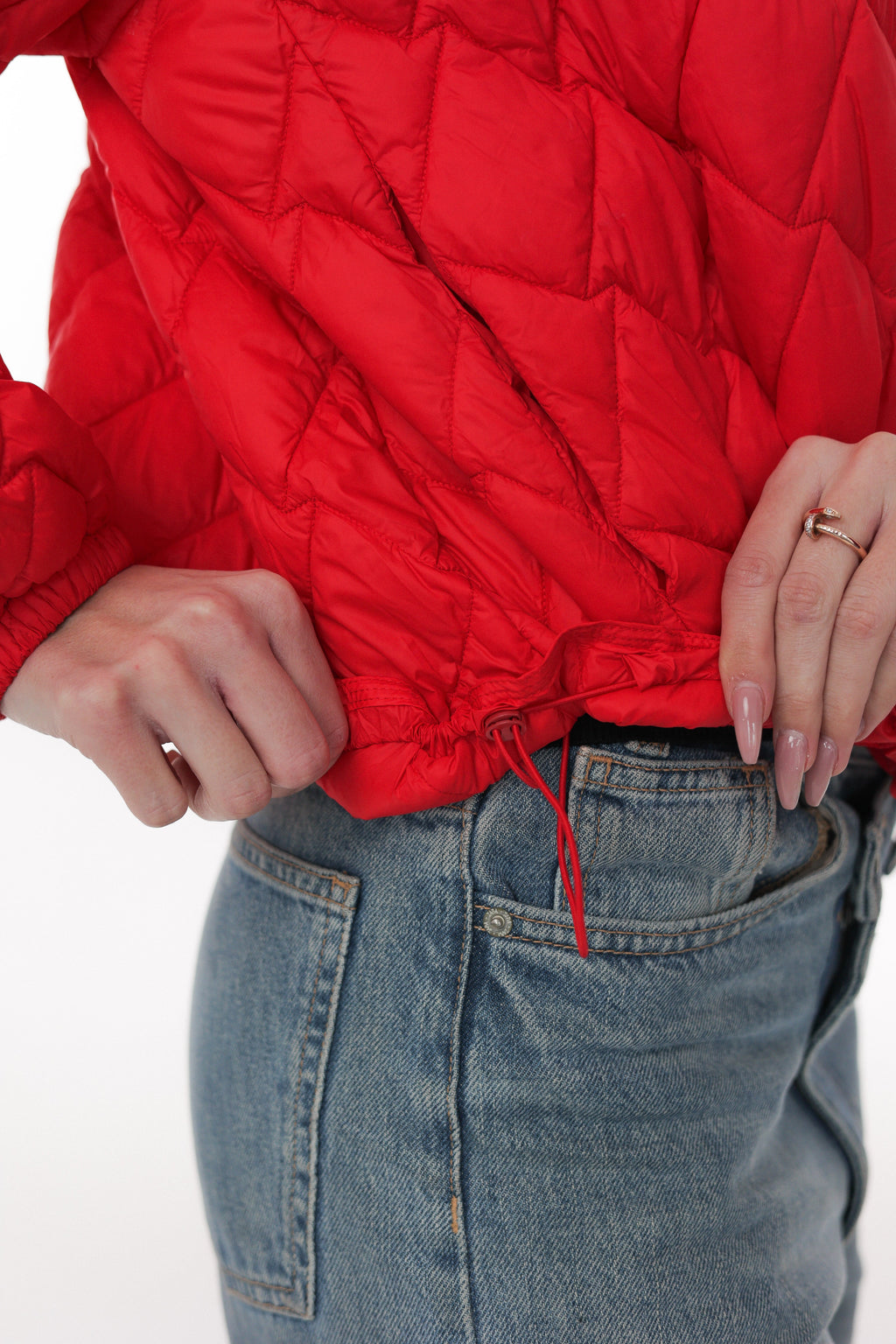LIGHT QUILTED JACKET IN RED