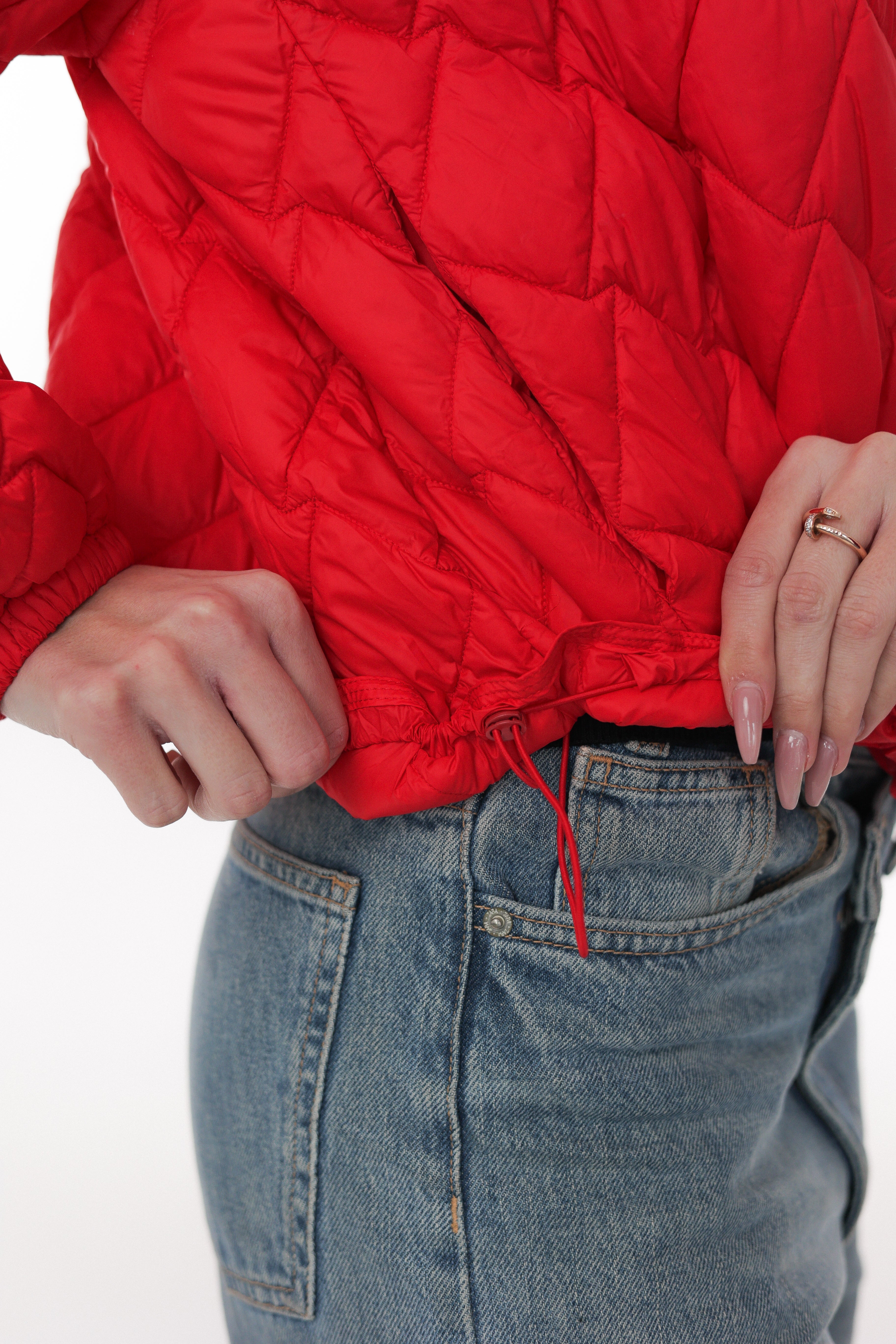LIGHT QUILTED JACKET IN RED