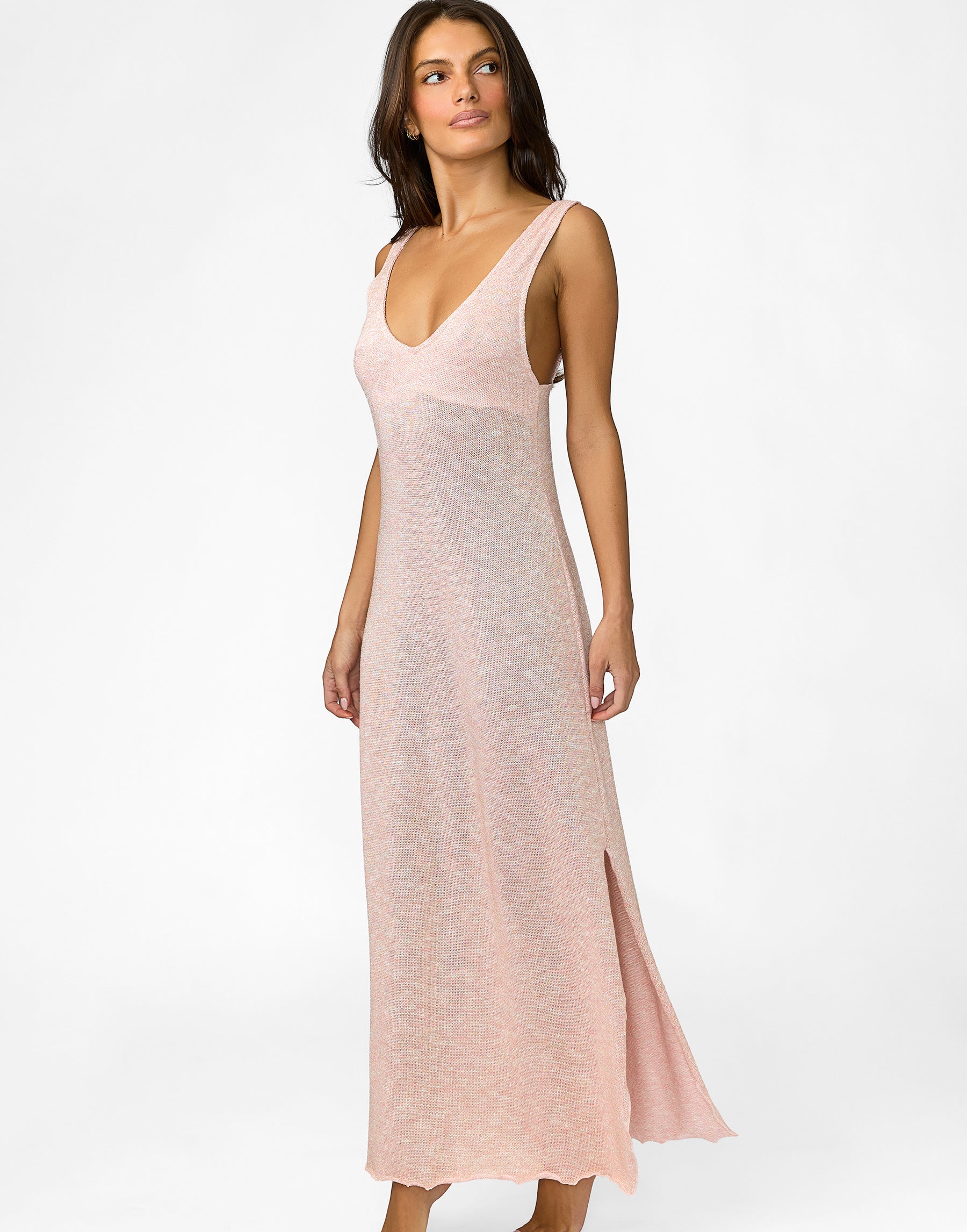 AMAIA MAXI DRESS - PINK KNIT