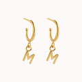AVA INITIAL HOOP EARRING • SINGLE