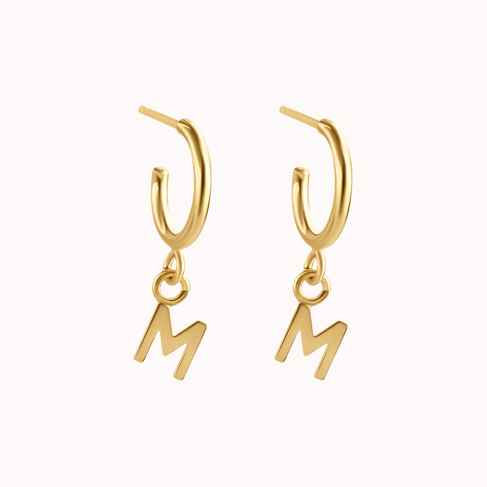AVA INITIAL HOOP EARRING • SINGLE
