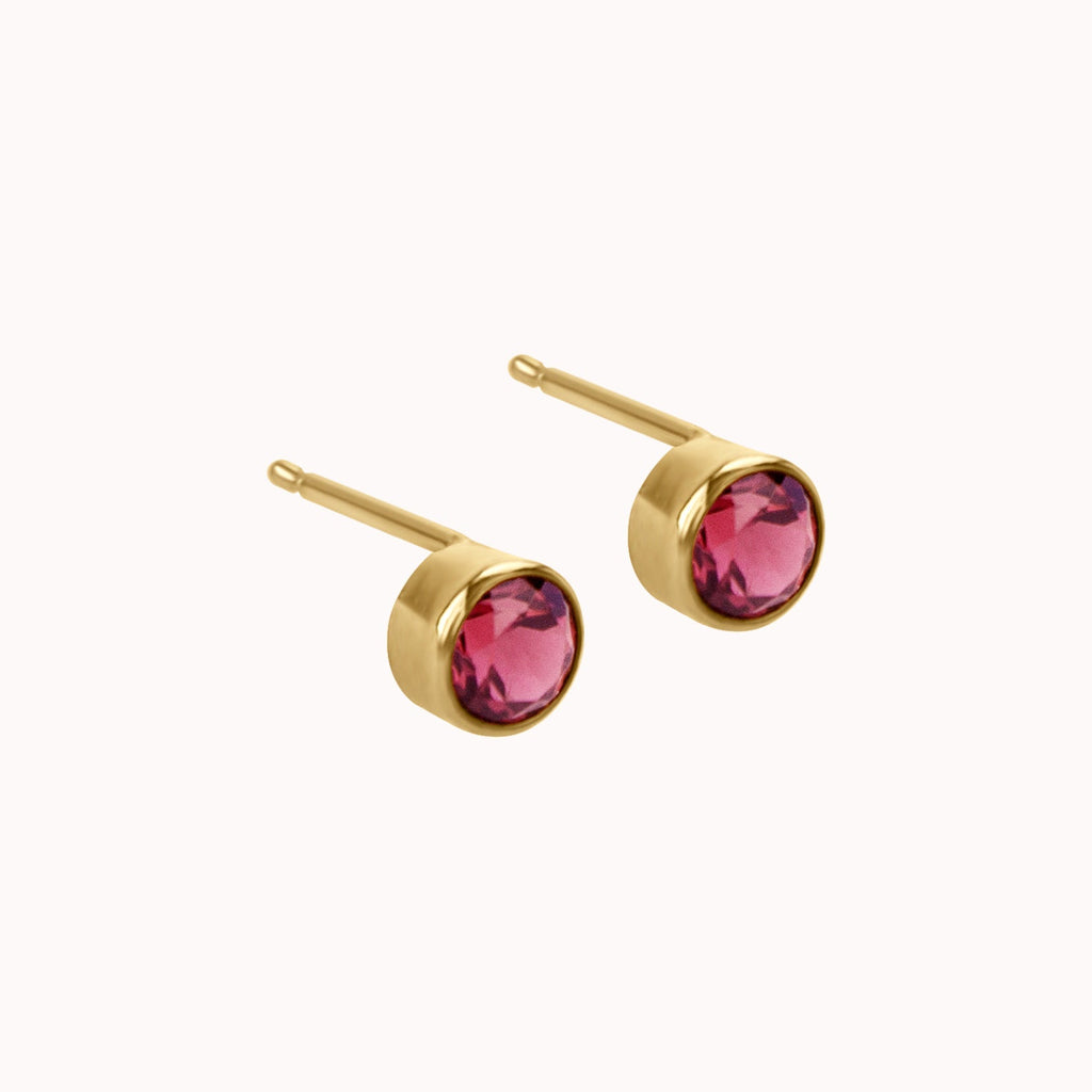 BIRTHSTONE STUD EARRINGS