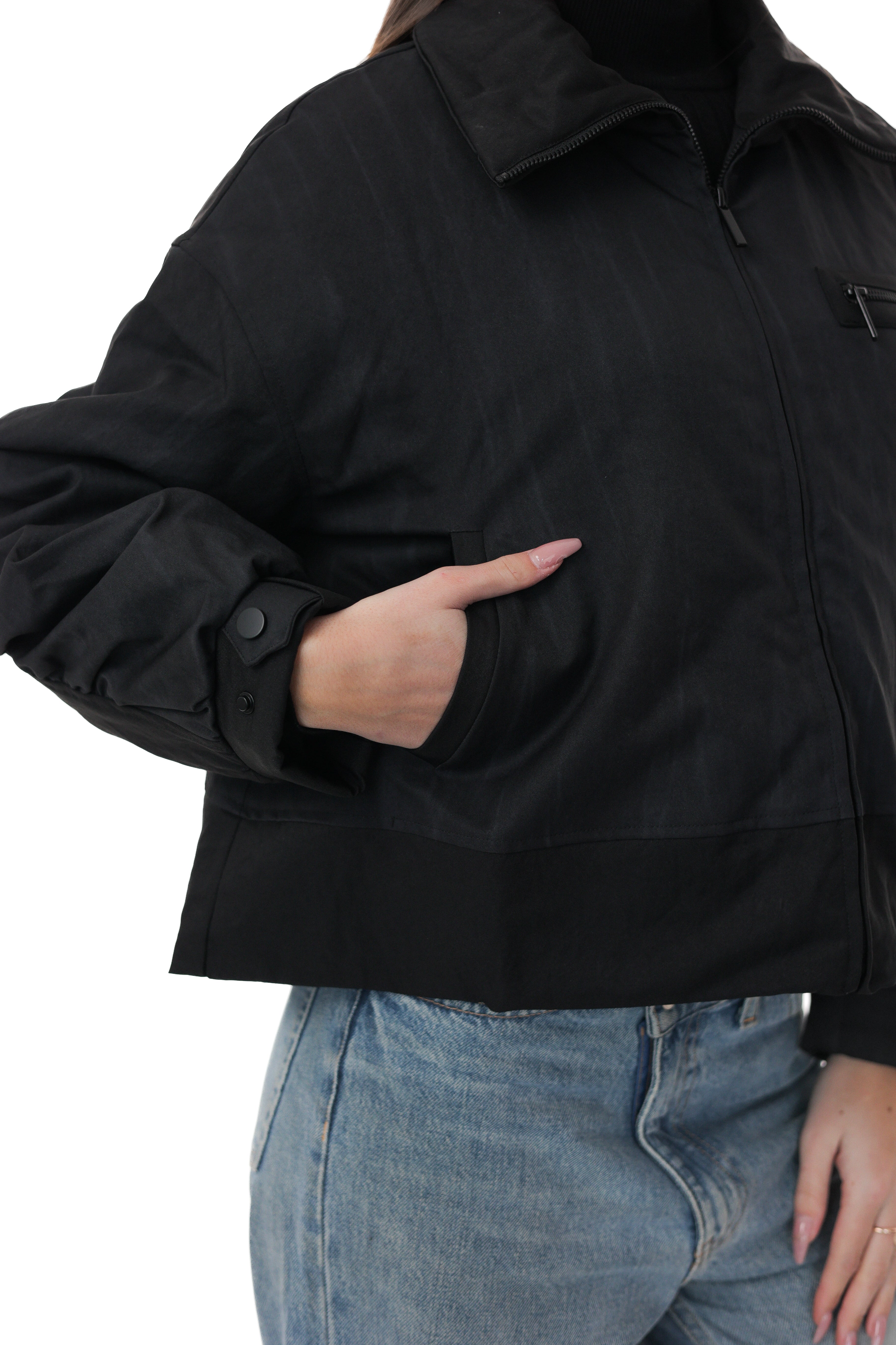LIGHT TRANSITIONAL JACKET IN DARK GREY BLUE