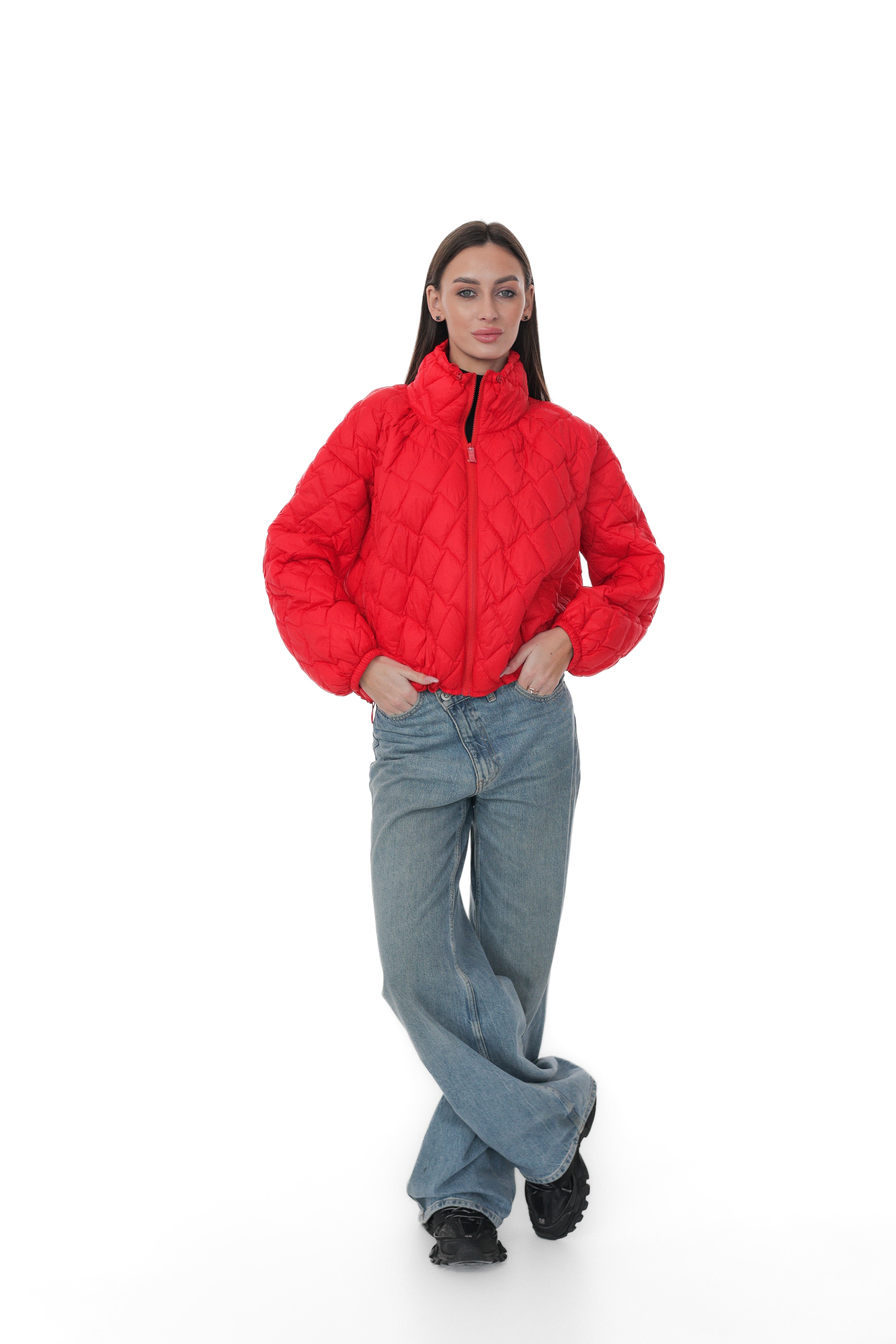 LIGHT QUILTED JACKET IN RED
