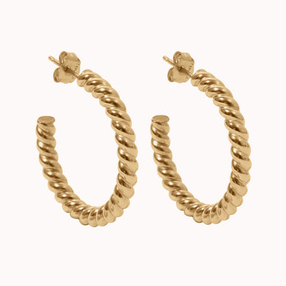 Chunky Rope Hoop Earrings