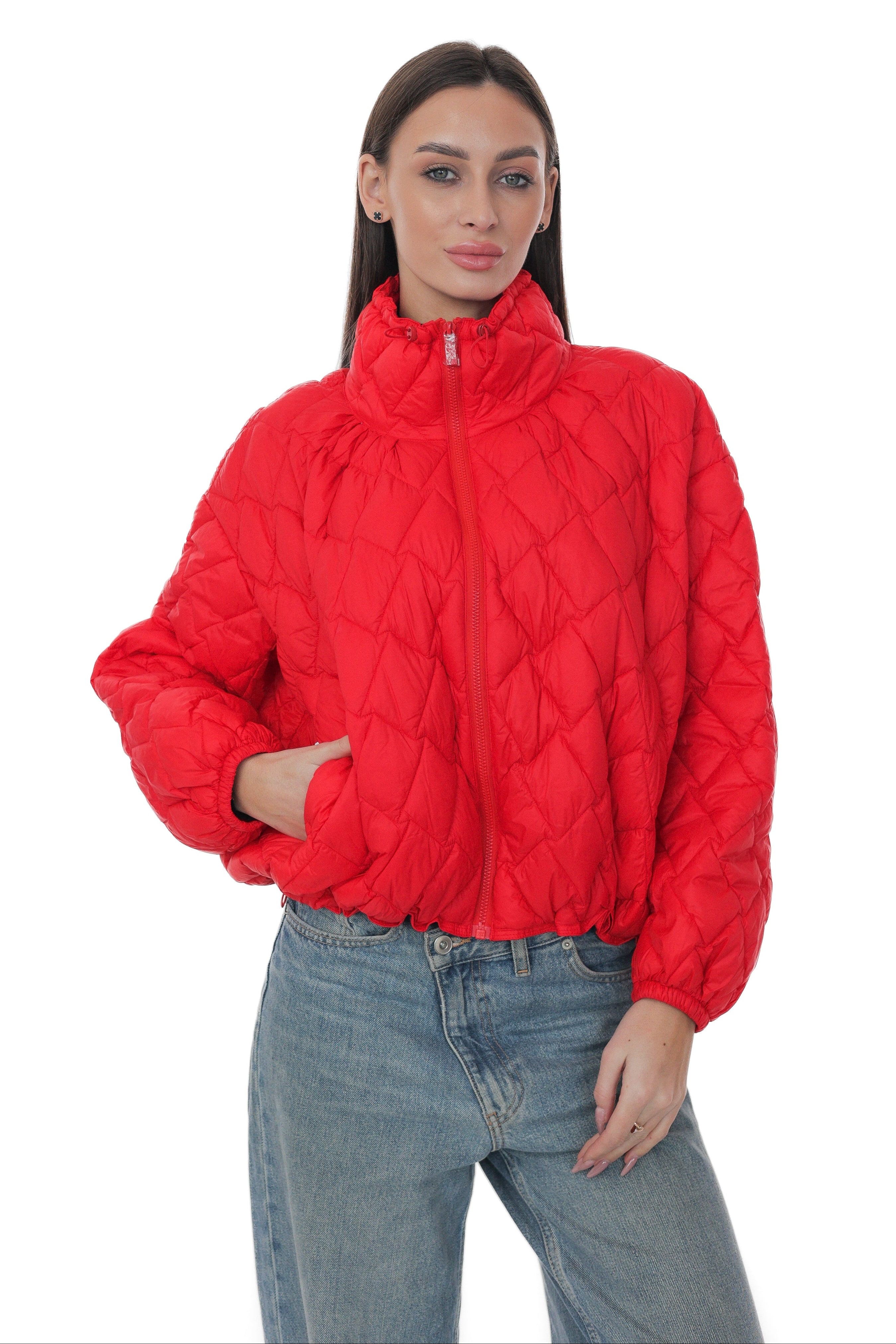 LIGHT QUILTED JACKET IN RED