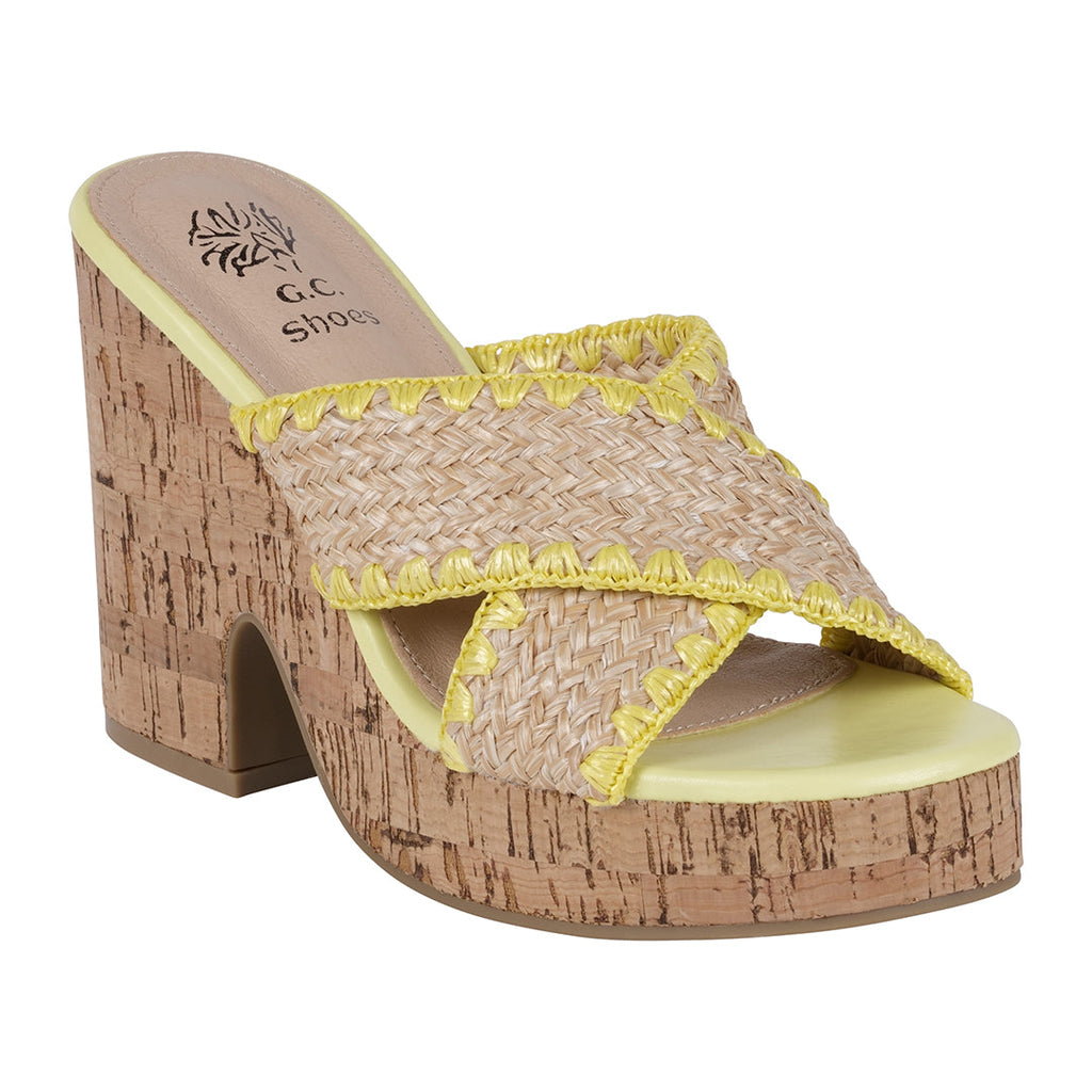 Woven Platform Heeled Sandals