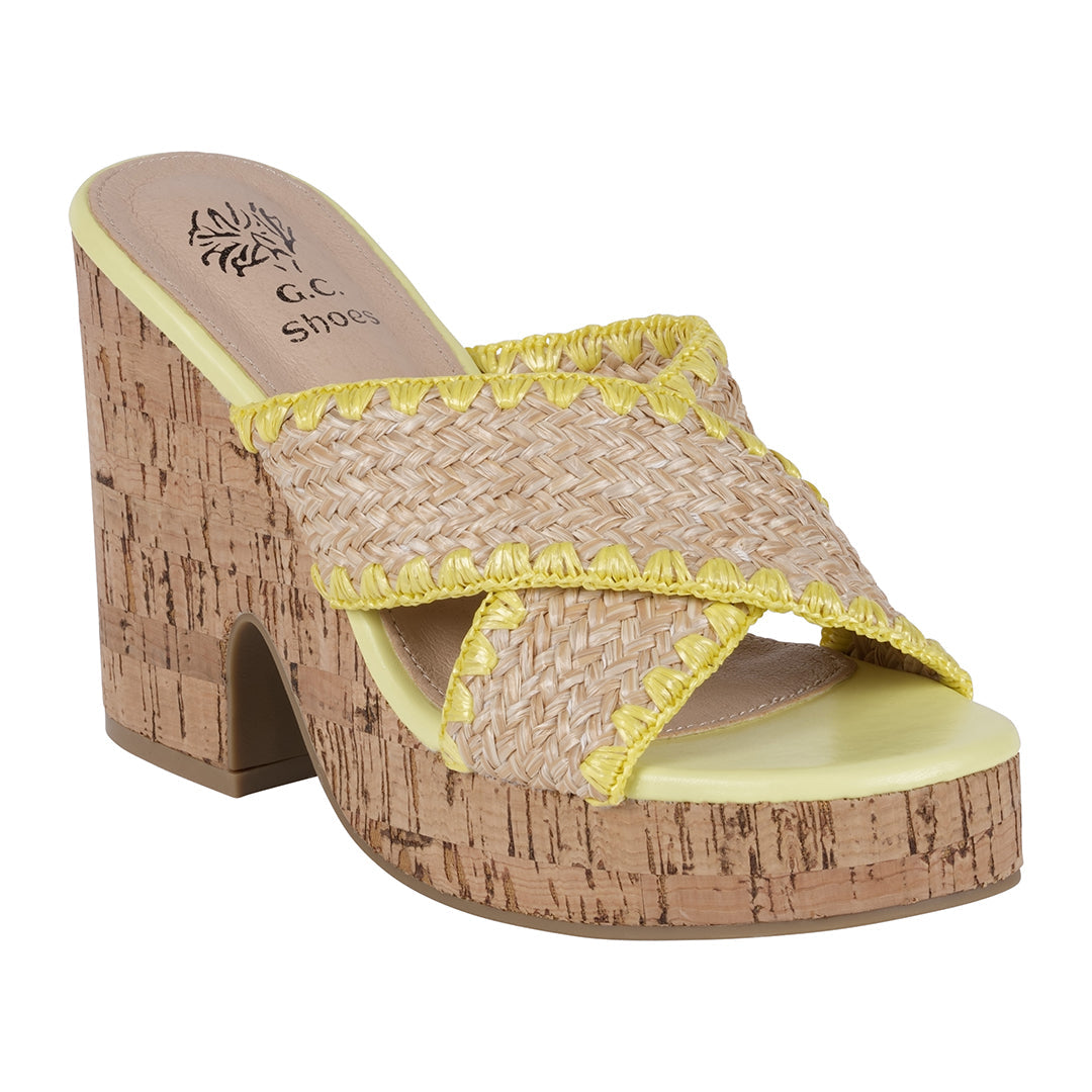 Woven Platform Heeled Sandals