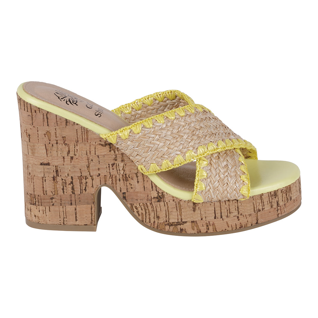 Woven Platform Heeled Sandals