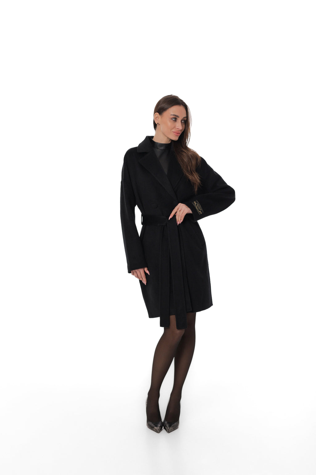 Noir Cashmere Blend Overcoat