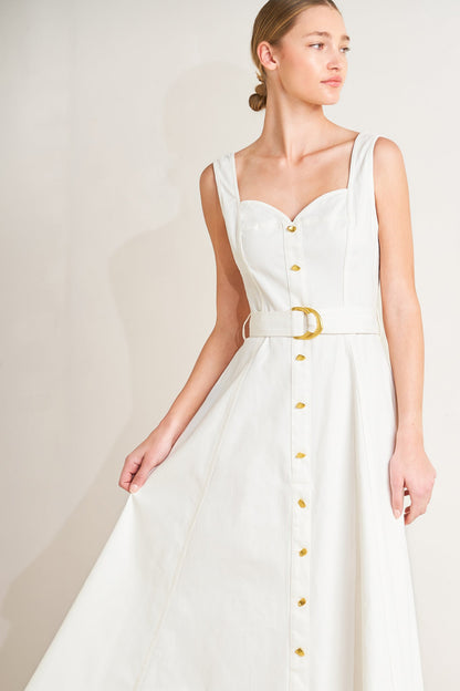 BELLA PORTOFINO WOVEN MIDI DRESS